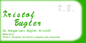 kristof bugler business card