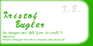 kristof bugler business card